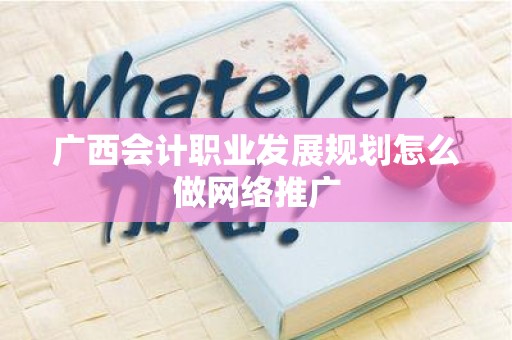 广西会计职业发展规划怎么做网络推广
