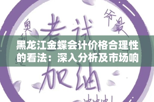 黑龙江金蝶会计价格合理性的看法：深入分析及市场响应