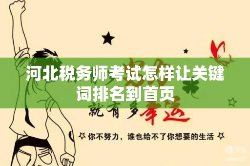 河北税务师考试怎样让关键词排名到首页