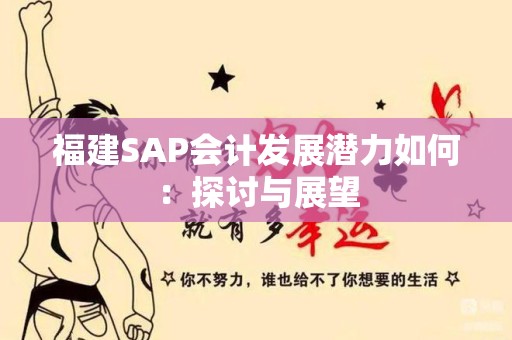 福建SAP会计发展潜力如何：探讨与展望