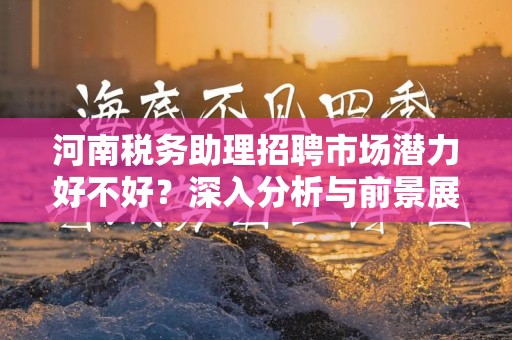 河南税务助理招聘市场潜力好不好？深入分析与前景展望