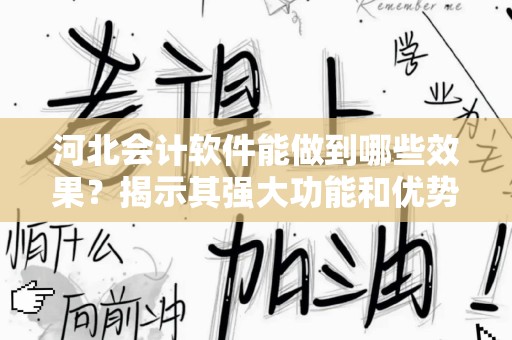 河北会计软件能做到哪些效果？揭示其强大功能和优势