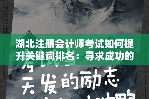 湖北注册会计师考试如何提升关键词排名：寻求成功的最佳策略