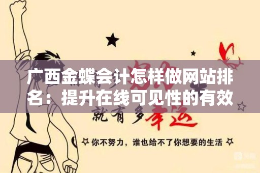 广西金蝶会计怎样做网站排名：提升在线可见性的有效策略