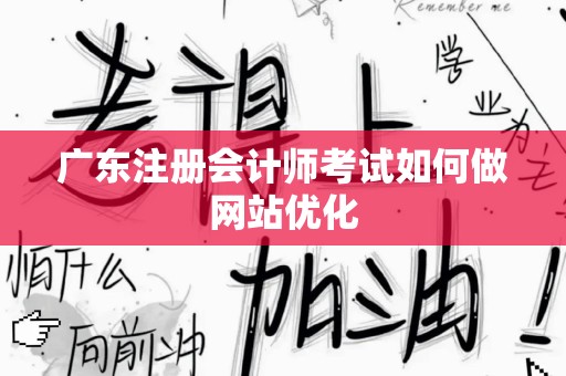 广东注册会计师考试如何做网站优化