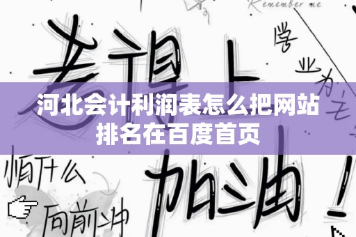 河北会计利润表怎么把网站排名在百度首页