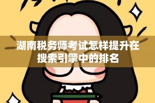 湖南税务师考试怎样提升在搜索引擎中的排名