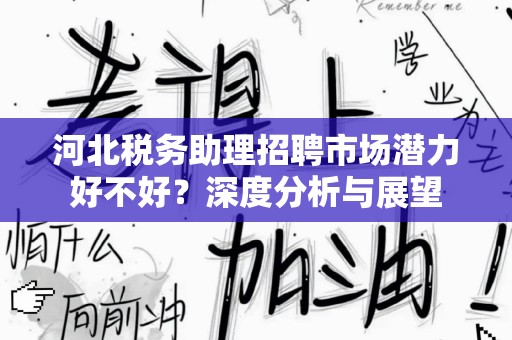 河北税务助理招聘市场潜力好不好？深度分析与展望