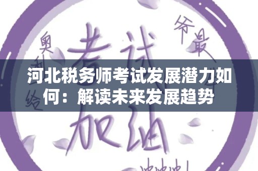 河北税务师考试发展潜力如何：解读未来发展趋势