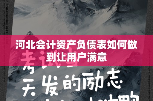 河北会计资产负债表如何做到让用户满意