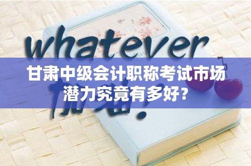 甘肃中级会计职称考试市场潜力究竟有多好？