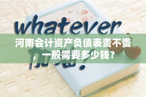河南会计资产负债表贵不贵，一般需要多少钱？