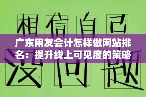 广东用友会计怎样做网站排名：提升线上可见度的策略