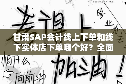甘肃SAP会计线上下单和线下实体店下单哪个好？全面分析与对比