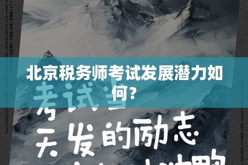 北京税务师考试发展潜力如何？