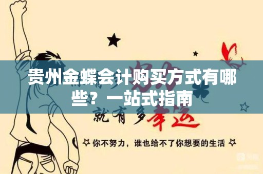 贵州金蝶会计购买方式有哪些？一站式指南