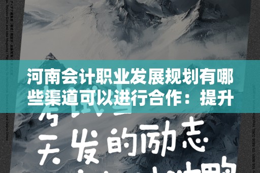 河南会计职业发展规划有哪些渠道可以进行合作：提升会计职业发展的多元选择