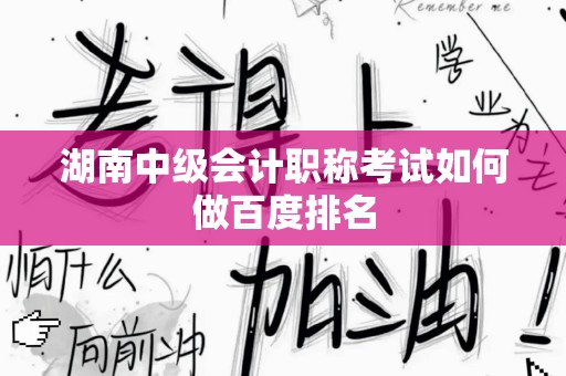 湖南中级会计职称考试如何做百度排名