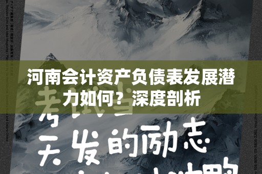 河南会计资产负债表发展潜力如何？深度剖析