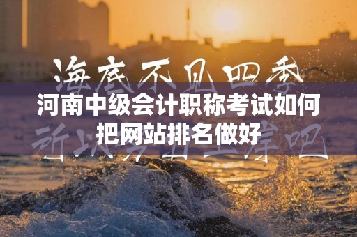 河南中级会计职称考试如何把网站排名做好