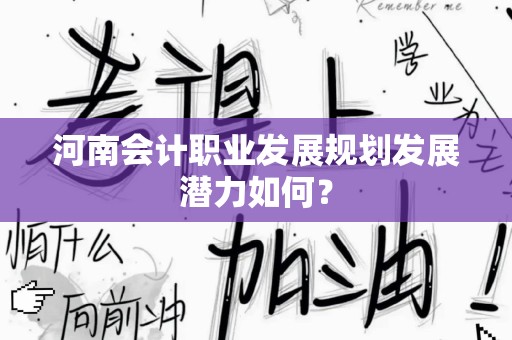 河南会计职业发展规划发展潜力如何？