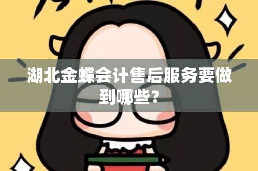 湖北金蝶会计售后服务要做到哪些？