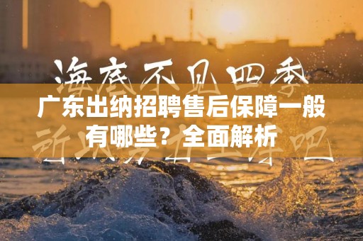 广东出纳招聘售后保障一般有哪些？全面解析