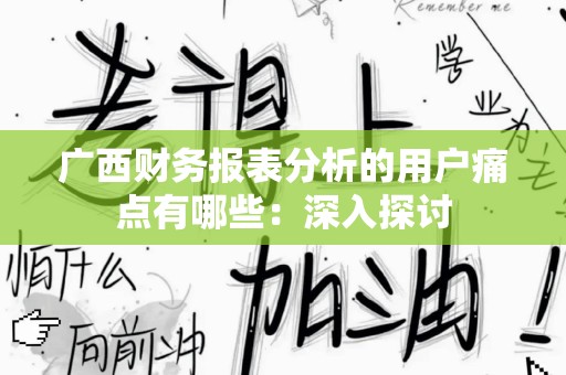 广西财务报表分析的用户痛点有哪些：深入探讨
