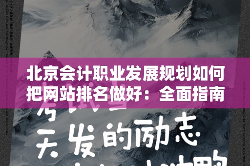 北京会计职业发展规划如何把网站排名做好：全面指南与实用策略
