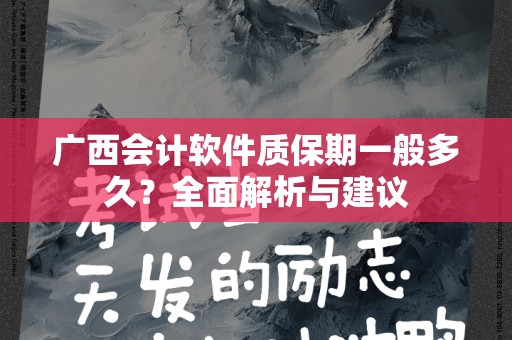 广西会计软件质保期一般多久？全面解析与建议