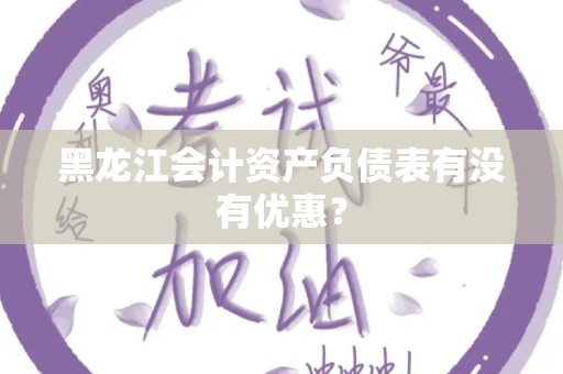 黑龙江会计资产负债表有没有优惠？