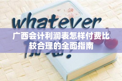 广西会计利润表怎样付费比较合理的全面指南