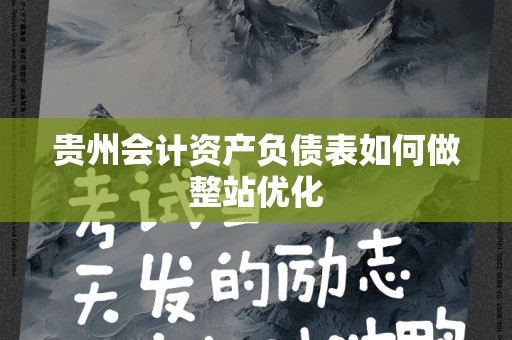 贵州会计资产负债表如何做整站优化