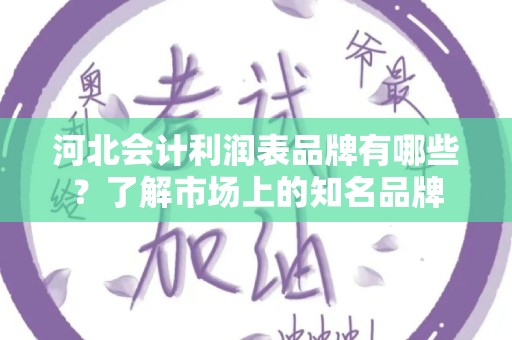 河北会计利润表品牌有哪些？了解市场上的知名品牌