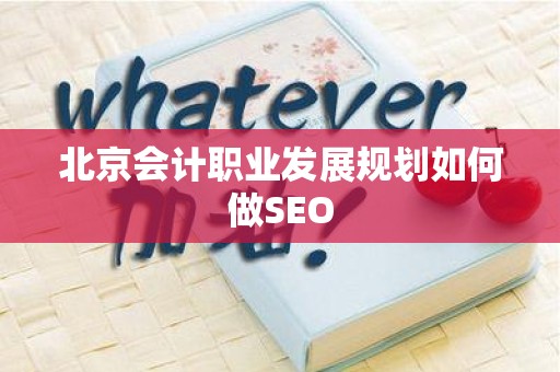 北京会计职业发展规划如何做SEO