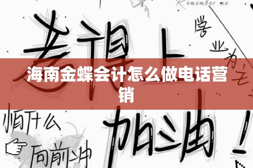 海南金蝶会计怎么做电话营销