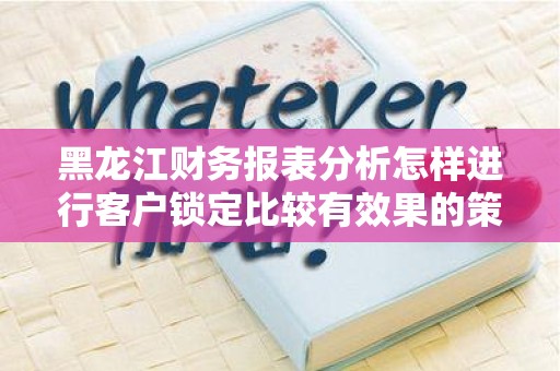 黑龙江财务报表分析怎样进行客户锁定比较有效果的策略