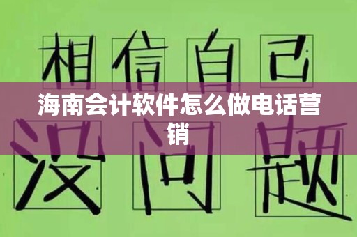海南会计软件怎么做电话营销