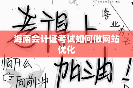 海南会计证考试如何做网站优化