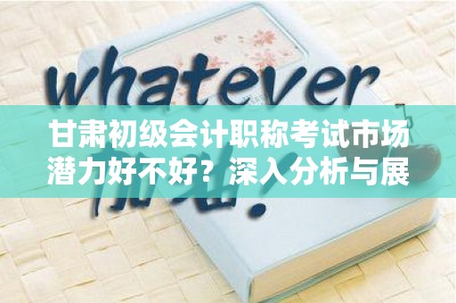 甘肃初级会计职称考试市场潜力好不好？深入分析与展望