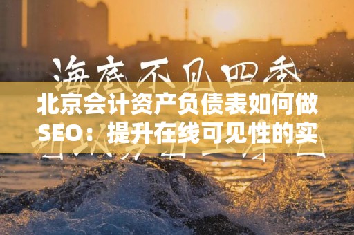 北京会计资产负债表如何做SEO：提升在线可见性的实用策略