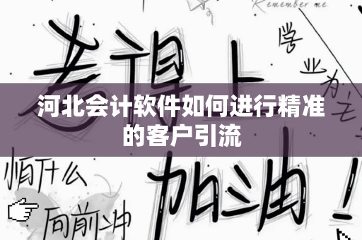 河北会计软件如何进行精准的客户引流