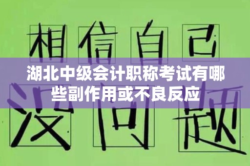 湖北中级会计职称考试有哪些副作用或不良反应
