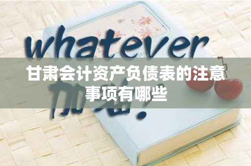 甘肃会计资产负债表的注意事项有哪些