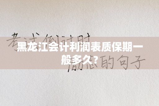 黑龙江会计利润表质保期一般多久？