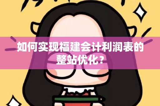 如何实现福建会计利润表的整站优化？