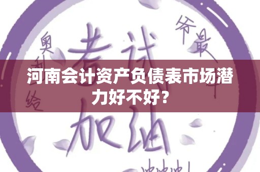河南会计资产负债表市场潜力好不好？