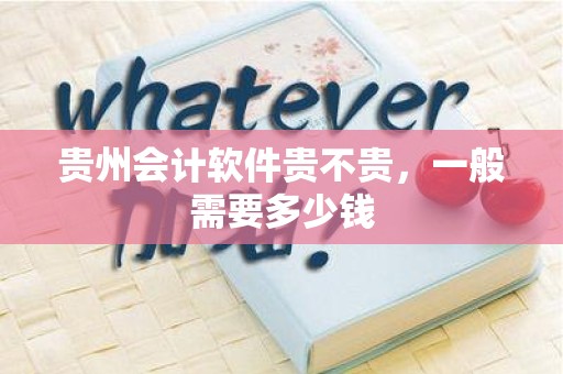 贵州会计软件贵不贵，一般需要多少钱