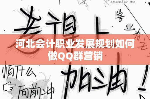 河北会计职业发展规划如何做QQ群营销