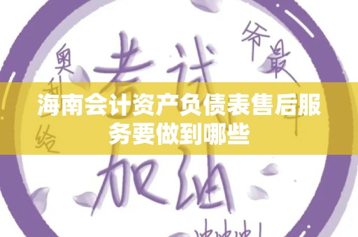 海南会计资产负债表售后服务要做到哪些